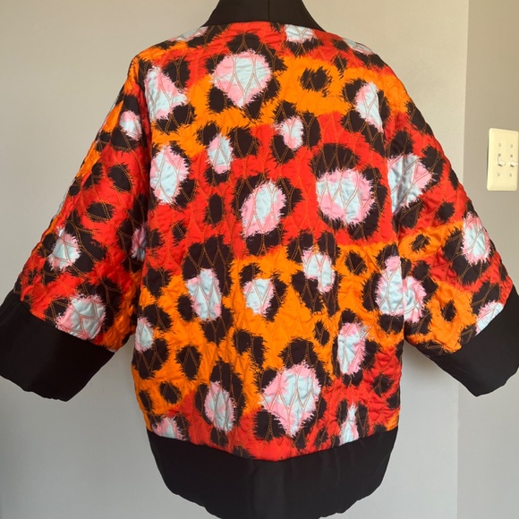 NWT KENZO x H&M Short Coat REVERSIBLE SILK KIMONO Quilted Bomber Jacket Medium - Picture 16 of 16